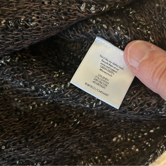 Eileen Fisher Wrapped Sparkle Jacquard Sweater.  Size Small. - Picture 8 of 11